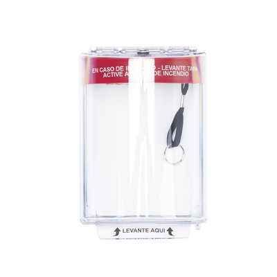 Cubierta Universal Transparente con Sirena, Texto de Incendio en Español | STI-13020FR-ES