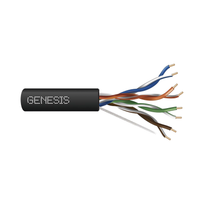 Bobina de Cable de 305 Metros (1000 Pies) UTP Cat6 RISER / Color Negro / UL, CMR SPNLS, Probado a 350 Mhz / Para Aplicaciones de CCTV, Redes de Datos, IP Megapixel, Control RS485 | 6360-1108