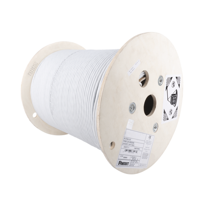 Bobina de Cable Blindado S/FTP de 4 Pares, Cat7, Inmune a Ruido e Interferencias, LSZH (Bajo Humo, Cero Halógenos), Color Gris, Bobina de 500 Metros (1640 Pies) | PSL7004IG-CED