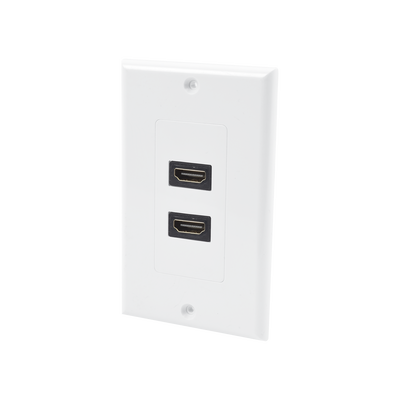Placa de Pared de 2 Puertos HDMI Hembra a Hembra | LP-FP-091