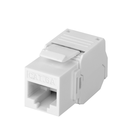 Módulo Jack Keystone Cat6A (Toolless), con Terminación en Ángulo 180 Grados Color Blanco, Compatible con Faceplate y Patchpanel Linkedpro | LP-KJ-6A-TTWH