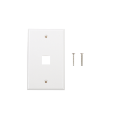 Placa de Pared de 1 Puerto, Keystone, Color Blanco | LP-FP-16