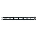 Panel de Parcheo Modular Keystone (Sin Conectores), de 24 Puertos, Espacio Para Identificación con Etiqueta Adhesiva, 1UR | NKFP24Y