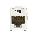 Jack Ultramax Cat6, UTP, Montaje Híbrido en Placa de Pared (Plano y Angulado), Color Blanco, Punch Down | U6-H02NS