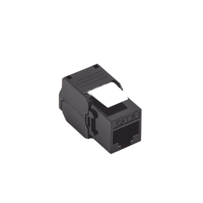 Módulo Jack Keystone Cat6A (Toolless), con Terminación en Ángulo 180 - Color Negro, Compatible con Faceplate y Patchpanel Linkedpro | LP-KJ-6A-TTBK