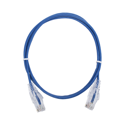 Cable de Parcheo Slim UTP Cat6 - 1 Metro (3.28 Pies), Azul, Diámetro Reducido (28 AWG) | LP-UT6-100-BU28