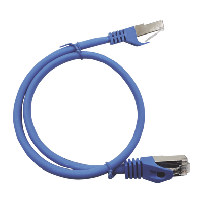 Patch Cord Cat6A 10G Blindado 0.5 Metros (1.64 Pies) Azul | LP-STP-6A-050-BU