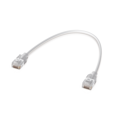 Pack de 24 Patchcords UniFi Etherlighting? de 15 cm (5.91 Pulgadas), hasta 10G / Soporta hasta PoE+++ / Conector RJ45 Transparente para Mejores Efectos de Luz con Switches USW PRO MAX | UACC-CABLE-PATCH-EL-0.15M-W-24