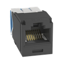 Conector Jack RJ45 Estilo TG, Mini-Com, Categoría 6A, de 8 Posiciones y 8 Cables, Color Negro | CJ6X88TGBL