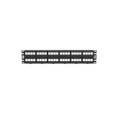Panel de Parcheo Modular Keystone (Sin Conectores), de 48 Puertos, Identificación con Etiqueta Adhesiva, 2UR | NKFP48Y