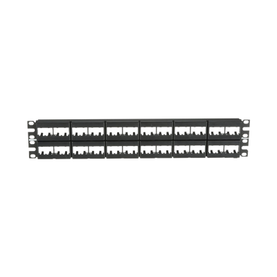 Panel de Parcheo Modular Mini-Com (Sin Conectores), Plano, Sin Blindaje, de 48 Puertos, 2 UR | CPP48WBLY