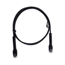 Mini Patch Cord Cat6 Ultra Slim 0.5 Metros (1.64 Pies) Negro ? Ahorra Espacio sin Organizadores, con Bota Flexible | LP-PSLIM-05BK