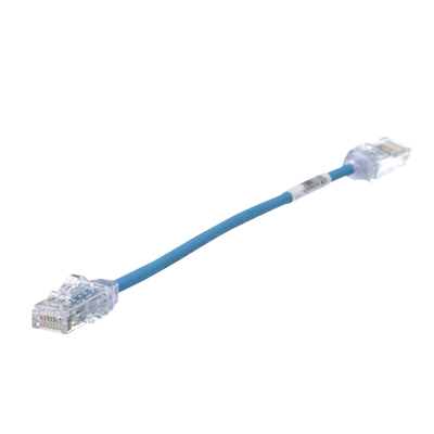 Cable de Parcheo TX6, UTP Cat6, Diámetro Reducido (28AWG), Color Azul, 20.2 cm (8 Pulgadas) | UTP28SP8INBU