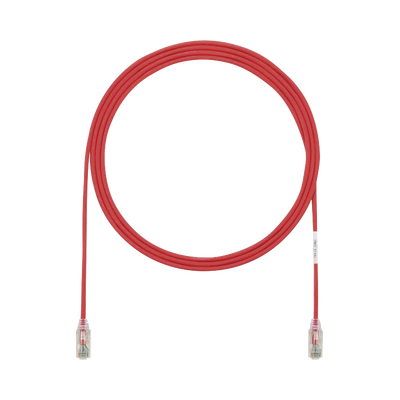 Cable de Parcheo TX6, UTP Cat6, Diámetro Reducido (28AWG), Color Rojo, 0.91 Metros (3 Pies) | UTP28SP3RD