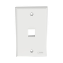 Placa de Pared Vertical, Salida Para 1 Puerto Keystone, Color Blanco | NK1FNWH