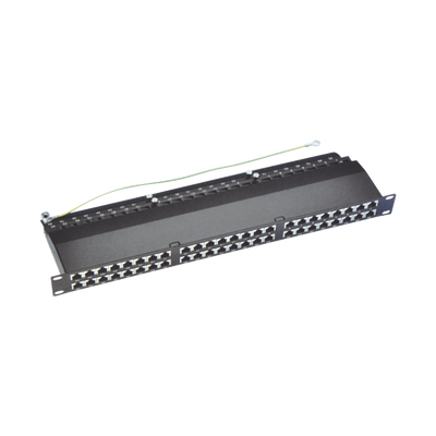 Panel de Parcheo de Impacto (110) Blindado de 48 Puertos Cat6A | LPPPCS6A48P