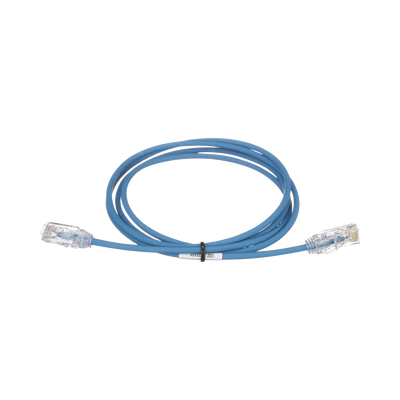Cable de Parcheo TX6, UTP Cat6, Diámetro Reducido (28AWG), Color Azul, 3.05 Metros (10 Pies) | UTP28SP10BU