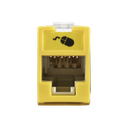 Jack Ultramax Cat5e, UTP, Montaje Híbrido en Placa de Pared (Plano y Angulado), Color Amarillo, Punch Down | U5-H05NS