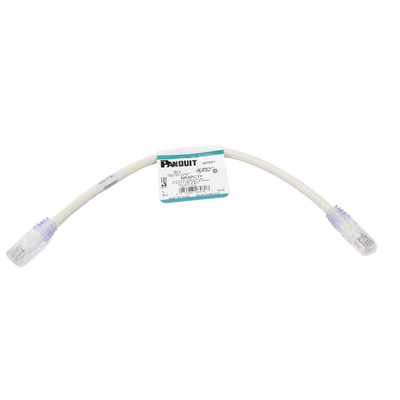 Cable de Parcheo UTP Categoría 6, con Plug Modular en Cada Extremo - 0.3 Metros (1 Pie) - Blanco | NK6PC1Y
