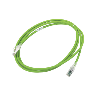 Patch Cord Z-MAX Cat6A S/FTP, CM/LS0H, 2.13 Metros (7 Pies), Color Verde, Versión Bulk (Sin Empaque Individual) | ZM6A-S07-07B
