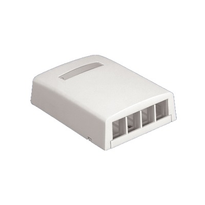 Caja de Montaje en Superficie, Para 4 Módulos Keystone, Color Blanco Mate | NK4BXIW-AY