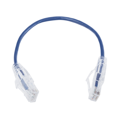 Cable de Parcheo Slim UTP Cat6 - 20 cm (7.87 Pulgadas) Azul Diámetro Reducido (28 AWG) | LP-UT6-020-BU28