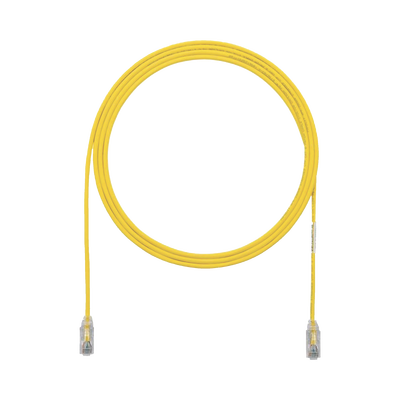 Cable de Parcheo TX6, UTP Cat6, Diámetro Reducido (28AWG), Color Amarillo, 0.3 Metros (1 Pie) | UTP28SP1YL