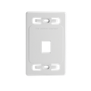 Placa de Pared Modular MAX, de 1 Salida, Color Blanco, Version Bulk (Sin Empaque Individual) | MX-FP-S-01-02B