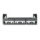 Panel de Parcheo Modular (Sin Conectores), de 12 Puertos Mini-Com, Instalación en Pared con Montaje Incluido, Color Negro | CWPP12WBL