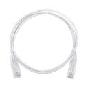 Cable de Parcheo Slim UTP Cat6 - 1 Metro (3.28 Pies), Blanco, Diámetro Reducido (28 AWG) | LP-UT6-100-WH28