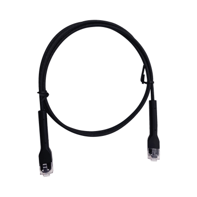 Mini Patch Cord Cat6 Ultra Slim 1.5 Metros (4.92 Pies) Negro ? Ahorra Espacio sin Organizadores, con Bota Flexible | LP-PSLIM-1.5BK