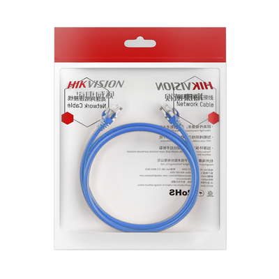 Cable de Parcheo (Patch Cord) / UTP / Cat. 6 (24 AWG) / 0.50 Metros (1.64 Pies) / Color Azul / Ideal para PoE+ / Interior | DS-1NP6UEC0-050-B