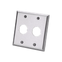 Placa de Pared Doble IndustrialNet?, Para 2 Conectores Industriales, de Acero Inoxidable | IAEFP2-2G