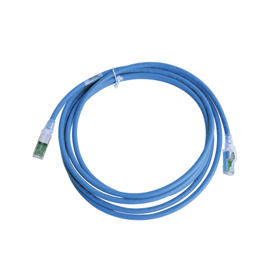 Patch Cord Z-MAX Cat6A S/FTP, CM/LS0H, 3.05 Metros (10 Pies), Color Azul, Versión Bulk (Sin Empaque Individual) | ZM6A-S10-06B