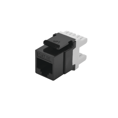Módulo Jack Keystone Cat5e con Terminación en Ángulo 180 - Color Negro | LP-KJ-549-BK