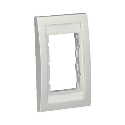 Marco de Placa Frontal Ejecutiva, Para Dos Insertos de 1/2 o Tres Insertos de 1/3, Color Blanco Mate | CBEIWY