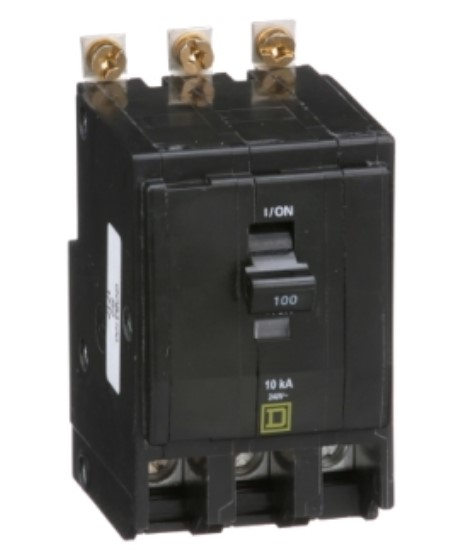 SSMELE INTERRUPTOR TERM. SIN GABINETE 3P 100A 240V PARA TABLERO NQ 3F 4H 100AMP MODELO:  QOB3100