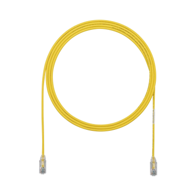 Cable de Parcheo TX6, UTP Cat6, Diámetro Reducido (28AWG), Color Amarillo, 2.13 Metros (7 Pies) | UTP28SP7YL