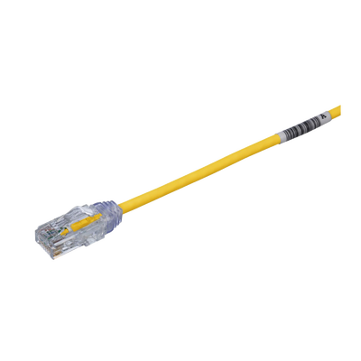 Cable de Parcheo TX6, UTP Cat6, Diámetro Reducido (28AWG), Color Amarillo, 20.2 cm (8 Pulgadas) | UTP28SP8INYL