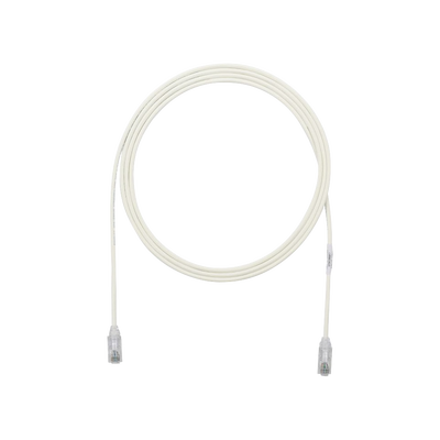 Cable de Parcheo TX6, UTP Cat6, Diámetro Reducido (28AWG), Color Blanco Mate, 0.30 Metros (1 Pie) | UTP28SP1