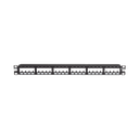 Panel de Parcheo Modular Mini-Com (Sin Conectores), Plano de Instalación al Ras, Sin Blindaje, de 24 Puertos, 1UR | CPP24FMWBLY