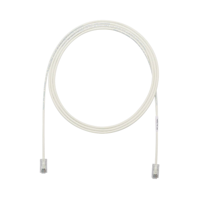 Cable de Parcheo UTP Cat6A, CM/LSZH, Diámetro Reducido (28AWG), Color Blanco Mate, 1.52 Metros (5 Pies) | UTP28X5
