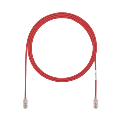 Cable de Parcheo TX6, UTP Cat6, Diámetro Reducido (28AWG), Color Rojo, 2.13 Metros (7 Pies) | UTP28SP7RD