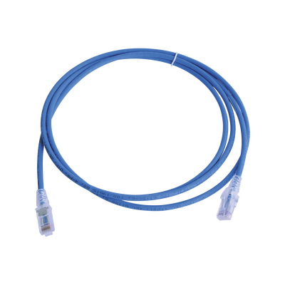 Patch Cord MC6 Modular Cat6 UTP, CM/LS0H, 2.13 Metros (7 Pies), Color Azul, Versión Bulk (Sin Empaque Individual) | MC6-07-06B