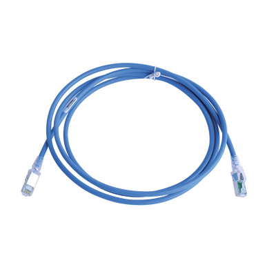 Patch Cord Z-MAX Cat6A S/FTP, CM/LS0H, 2.13 Metros (7 Pies), Color Azul, Versión Bulk (Sin Empaque Individual) | ZM6A-S07-06B