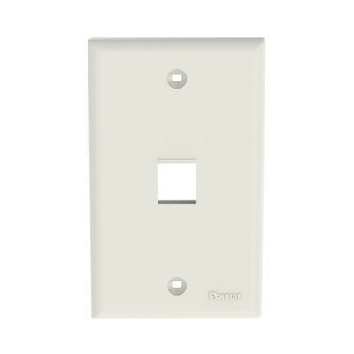 Placa de Pared Vertical, Salida Para 1 Puerto Keystone, Color Blanco Mate | NK1FNIW