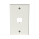 Placa de Pared Vertical Clásica, Salida Para 1 Puerto Mini-Com, Color Blanco Mate | CFP1IW