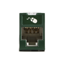 Jack UltraMAX Cat5e, UTP, Montaje Híbrido en Placa de Pared (Plano y Angulado), Color Verde, Punch Down | U5-H07NS