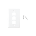 Placa de Pared de 3 Puertos, Keystone, Color Blanco | LP-FP-18