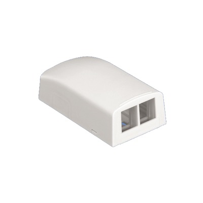 Caja de Montaje en Superficie, Para 2 Módulos Keystone, Color Blanco Mate | NK2BXIW-A
